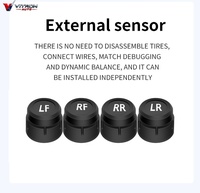 Capteur TPMS universel solaire USB à double charge, jauge de pression et de température haute précision avec pour voiture