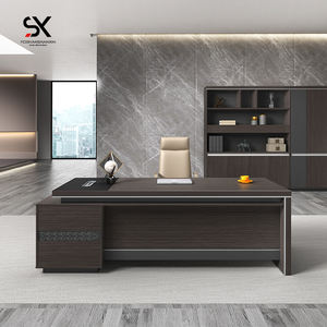 Ceo'su yönetici masa üstü üreticileri OEM Premium ofis mobilya yöneticisi masası ahşap Modern popüler ofis ekonomik tasarım - Product Image 3