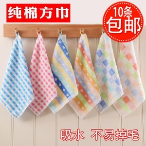 10-pack of pure cotton square towels, small towels, children's towels, soft and absorbent, suitable for infants and - Product Image 5