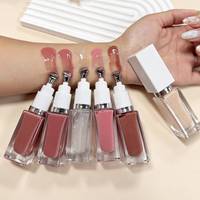 Nouveau style Huile à lèvres repulpante aux fruits Marque privée, Baume à lèvres liquide hydratant végétalien, Gloss à lèvres végétalien à l'acide hyaluronique Marque privée