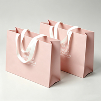 Sacs de shopping en papier d'art de luxe personnalisés en gros, élégants, pour produits cosmétiques et de beauté, emballage de vente au détail, sacs fourre-tout en carton