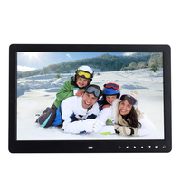 Boutons tactiles contrôle mince led moniteurs Lcd affichage électronique numérique Photo cadre photo 13 pouces montage mural boucle vidéo