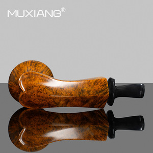 Muxiang Handmade Briarwood Tobacco Pipe Straight Type With Filter For Men Smoking Pipe - Product Image 3