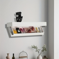 Étagère murale flottante en bois moderne, robuste, grande capacité, avec tiroir dissimulé pour la cuisine et le salon