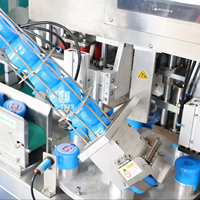 Machine à plastifier automatique d'autocollants de couvercle Machine d'impression de scellage de film de bouchon de 5 gallons Machine d'étiquetage de couvercle de bouteille d'eau