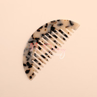 Mi Dairy Peignes à dents larges en acétate en demi-forme Peigne de barbier démêlant ionique pour femmes filles Jade pour la maison hôtel-89014