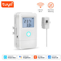 Compteur d'électricité intelligent WiFi Tuya 1/2/3 canaux 80A avec pince ampèremétrique, moniteur d'énergie LCD, alarme de surchauffe, ignifuge PST-PW03 pour usage domestique