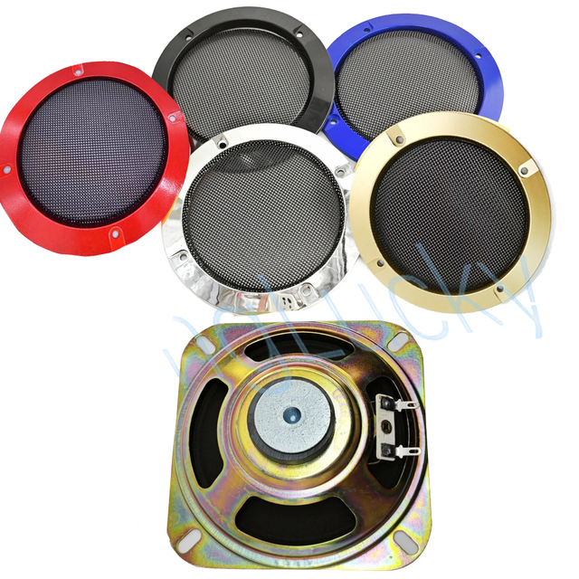 4 Inch 12cm DIY Audio Video Arcade Game Cabinet Parts Pinball Vending Machine Chrome Metal Net Cover Speaker Grille English