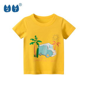 Vêtements d'été pour enfants, t-shirt pour garçons mignon et tendance avec impression de dessins animés - Product Image 5