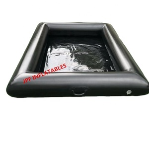 Çocuklar için hava mühürlü siyah PVC branda şişme su havuzu, ucuz fiyat dayanıklı aile arka bahçesinde şişme yüzme havuzu - Product Image 2