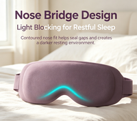 WANGSONOLE Nouveau Masque de Sommeil Lesté à Pression avec Sangle Velcro pour Apaiser la Zone des Yeux, Réduire la Fatigue et Favoriser un Endormissement Plus Rapide