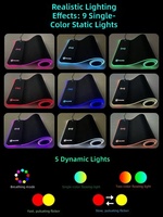 Tapis de souris de jeu magnétique RGB imperméable avec chargeur de téléphone 15W, grand tapis de souris LED étendu, OEM ODM, caoutchouc naturel écologique
