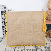 En gros Haute Roi Jute sacs à cosmétiques en vrac cosmétique sacs toile poche
