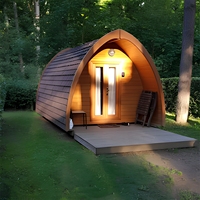Sauna mobile à vapeur humide de luxe personnalisé Sauna extérieur en bois massif personnalisé pour 1-6 personnes est utilisé dans un spa