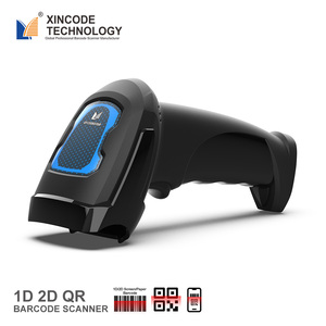 Escáner de código <span class=keywords><strong>QR</strong></span> con cable de mano Xincode, lector de código de barras inalámbrico 2D, inventario 1D, escáner de código de barras USB, código de papel para Express - Product Image 1