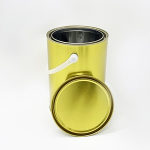Seau métallique en étain recyclable de 4,5 L, taille et forme personnalisées, pour diluant chimique, peinture, hermétique, antirouille, marque JUWEI, 0,23 mm - Product Image 5