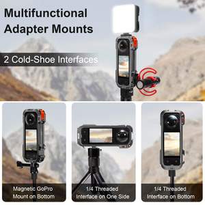 Jaula Metálica de Aluminio Amazear para Insta360 X4 |   Marco Protector de Liberación Rápida con Accesorios de Zapata Fría - Product Image 3