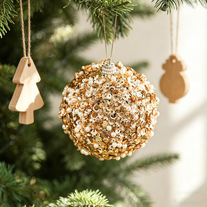 Pallina di Natale in Schiuma con Paillettes Impermeabile 8cm, Decorazione per Albero con Stampa Digitale a Colori per Festività - Product Image 5
