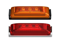 Feu de gabarit et feu de gabarit à DEL 4 "X1", feu de gabarit latéral à DEL pour remorque de camion