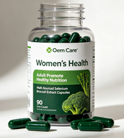 JAYHOO/OEM Capsules d'extrait de brocoli au sélénium issu du malt pour la santé des femmes adultes, favorisant une nutrition saine, 90 unités, durée de conservation 36 mois