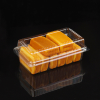 Boîtes d'emballage transparentes carrées de qualité alimentaire pour gâteaux et pâtisseries, contenants transparents à emporter, personnalisation