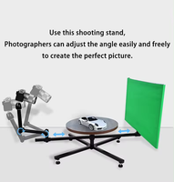 Professionelle horizontale und vertikale Umgebungsfotografie rotierender Stand 360 Panorama-Foto-Ständer Flip-Video-Shooting-Tisch