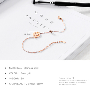 नई डिजाइन गुलाब सोना मढ़वाया महिलाओं के लिए प्रतीक हस्ताक्षर स्टेनलेस स्टील 12 राशि चक्र पायल पैर की चेन आभूषण - Product Image 2