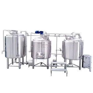Tiantai brewery system stainless steel steam heated combined 3-vessel 3HL brewhouse for Australia brew pub hot sale