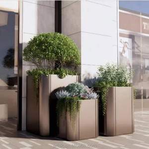 Macetas de Metal Creativas H038, Jardinera de Acero Inoxidable, Jardinera LED <span class=keywords><strong>para</strong></span> Decoración de Paisajes en Centros Comerciales y Aeropuertos - Product Image 1