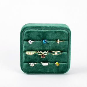 EVERWIN Luxury Ring <b>Box</b> Romantic Sweet Velvet Jewelry <b>Box</b> Custom Embossed Engagement <b>Earring</b> <b>Box</b> Jewelry Packaging Case - Product Image 1