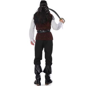 Costume d'Halloween pour adulte, Buccaneer, aventurier des grands fonds marins, costume de capitaine des Caraïbes, pirate Jack, costume de cosplay - Product Image 4
