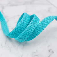 Coolstring Company Lacets plats en polyester de 8 mm de couleur unie, plus épais, disponibles en plusieurs couleurs, longueur personnalisable