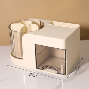 Desktop Cosmetic Storage <b>Box</b> With Drawer 23cm X 13cm <b>Makeup</b> Organizer For Brush Lipstick Eyeshadow Pen Holder - Product Image 1