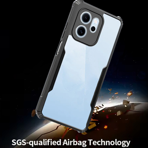 Custodia per <span class=keywords><strong>OPPO</strong></span> <span class=keywords><strong>Reno</strong></span> 14 14F 13F 13 12 11 10 9 8 8T 7 6 PRO Lite in TPU Nero Ultrasottile Antiurto con Cornice Morbida e Copertura in Acrilico - Product Image 4