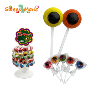 Monster Eye Ball Shape Lollipop Tree Caramelo duro con piruletas con sabor a frutas en embalaje de bolsa - Product Image 2