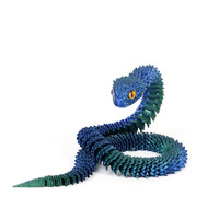 Figurine de vipère articulée en verre, modèle animal luminescent, cadeau de maternité et d'anniversaire, artisanat unisexe original