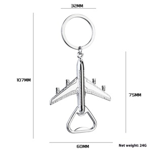 Abridor de Botellas Personalizado de Aleación de Zinc con Diseño de Avión Moderno en Relieve, Llavero Portátil con Temática de Aviación, Regalo Elegante para el Hogar y Viajes - Product Image 6