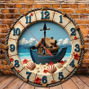 Round Wooden Wall <b>Clock</b> 25cm Classic Design <b>Silent</b> Non Ticking For Home Living Room Bedroom Decor - Product Image 4