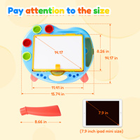 Tableau de dessin double face en plastique pour enfants, ensemble tableau noir et tableau blanc pliable, chevalet artistique éducatif, jouet créatif d'apprentissage 12 3-6