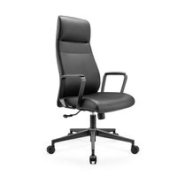 Chaises de bureau de direction en cuir noir ergonomiques modernes de haute qualité avec appui-tête