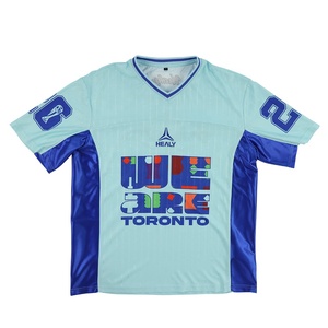 HEALY 2026 Fornitore <span class=keywords><strong>di</strong></span> Magliette da <span class=keywords><strong>Calcio</strong></span> Personalizzate Stampa Digitale 100% Poliestere Tessuto Jacquard T-Shirt con Scollo a V e Vestibilità Ampia - Product Image 1