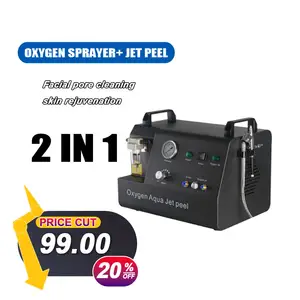 2 In 1 4 Bar Power Oxy Jet Peeling Zuurstof Spray Gezichtsmachine Voor Spa Salon Gebruik