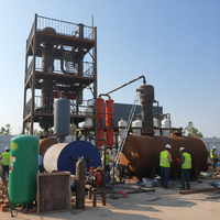 Unité de distillation semi-continue à grande capacité pour transformer l'huile moteur automobile usagée en diesel et en essence