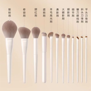 ชุดแปรงแต่งหน้า Yunci 12 ชิ้น ขนแปรงสังเคราะห์ แปรงแต่งตาแบบแบน สำหรับแต่งตา - Product Image 2
