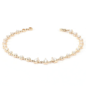 ファッション3mmテニスブレスレット3mmラウンドカットクリアモアッサナイト925シルバーアイスアウトレディースジュエリー高品質ブレスレット - Product Image 2