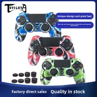 Promotion PS5 contrôleur sans fil Camouflage pour PS4 Slim Pro Joystick Caps Housse en silicone Étui de protection pour PS4
