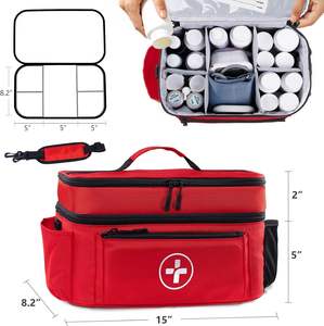 Sac de voyage médical Spoir avec symbole croix, organisateur de médicaments, bandoulière, poignée supérieure, grande boîte à pilules, trousse de secours, étui de rangement - Product Image 4