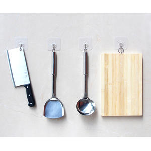 Crochet mural adhésif transparent multifonctionnel moderne nordique 6 cm sans perçage ni trace en PVC pour cuisine et salle de bain - Product Image 3