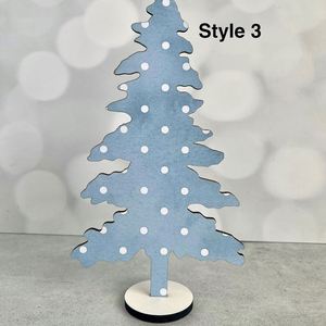 Set of 5Pcs Winter Forest Wooden <b>Christmas</b> Tabletop Decor Home Decoration Xmas <b>Tree</b> Freestanding Rustic Wood Table Sign - Product Image 4
