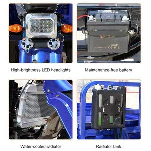 Tricycle moto benne basculante 9 roues pour passagers et marchandises, 300cc, <span class=keywords><strong>essence</strong></span>, carrosserie ouverte pour le transport de marchandises, <span class=keywords><strong>prix</strong></span> usine - Product Image 4